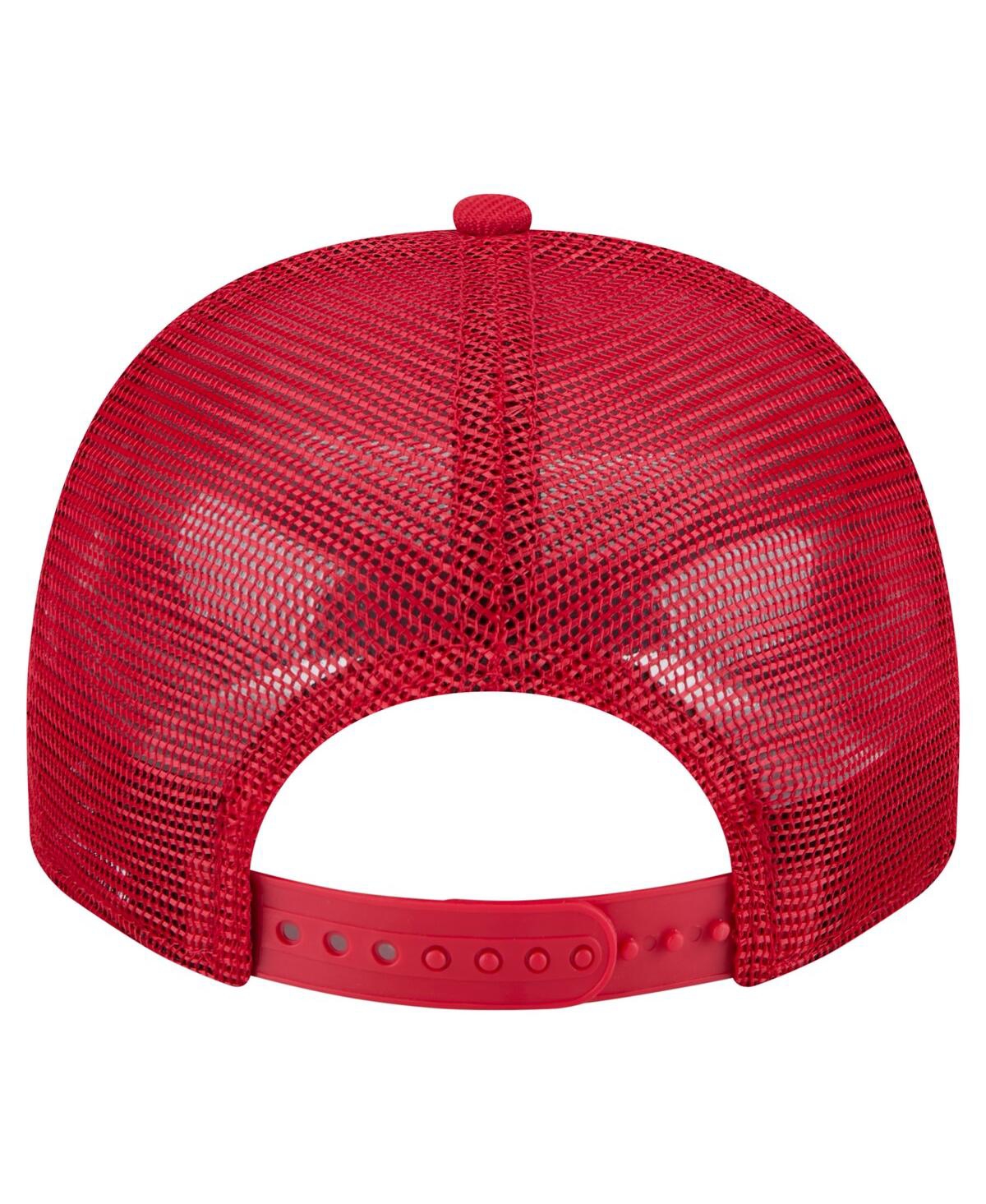 New Era Men's Scarlet San Francisco 49ers Vintage Team Rope A-frame Trucker 9fifty Snapback Hat