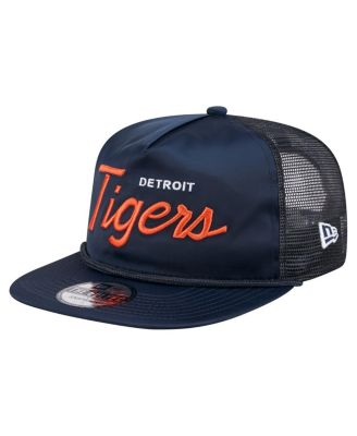 New Era - Men's Navy Detroit Tigers Retro Satin Script Golfer Adjustable Hat
