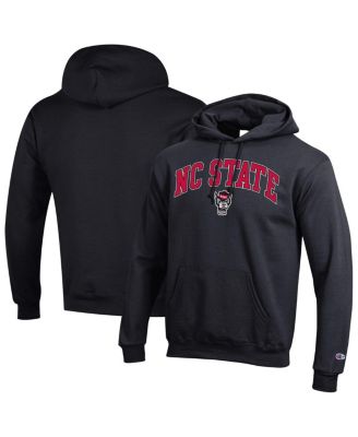 Champion - Men's Black NC State Wolfpack Arched Logo Fleece Pullover Hoodie