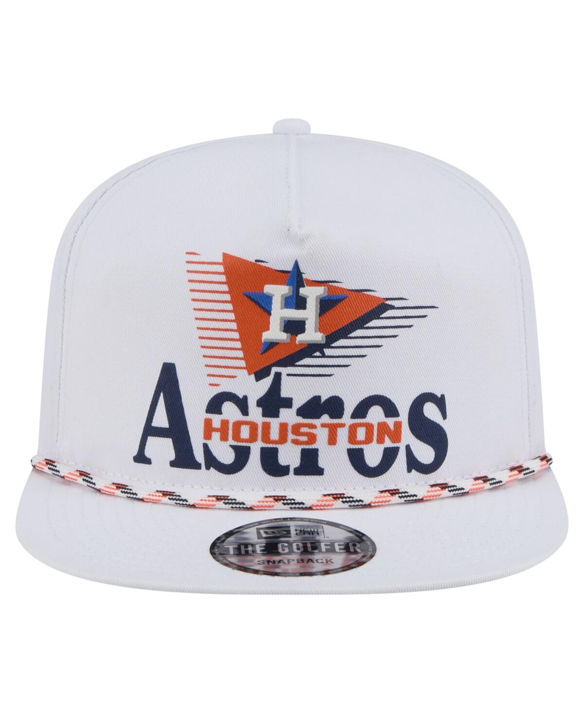 NEW ERA MEN'S WHITE HOUSTON ASTROS COLLIDE GOLFER SNAPBACK HAT 