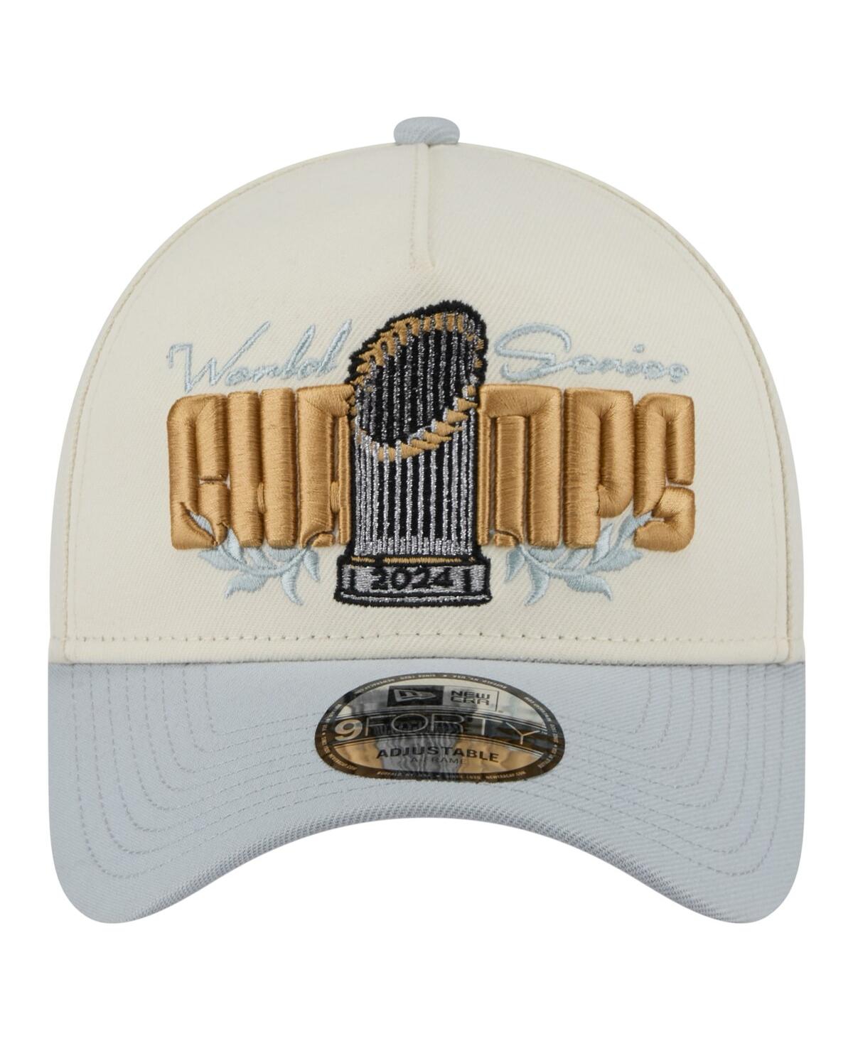 NEW ERA MEN'S CREAM LOS ANGELES DODGERS 2024 WORLD SERIES CHAMPIONS PARADE TAKEDOWN A-FRAME 9FORTY ADJUSTABL 