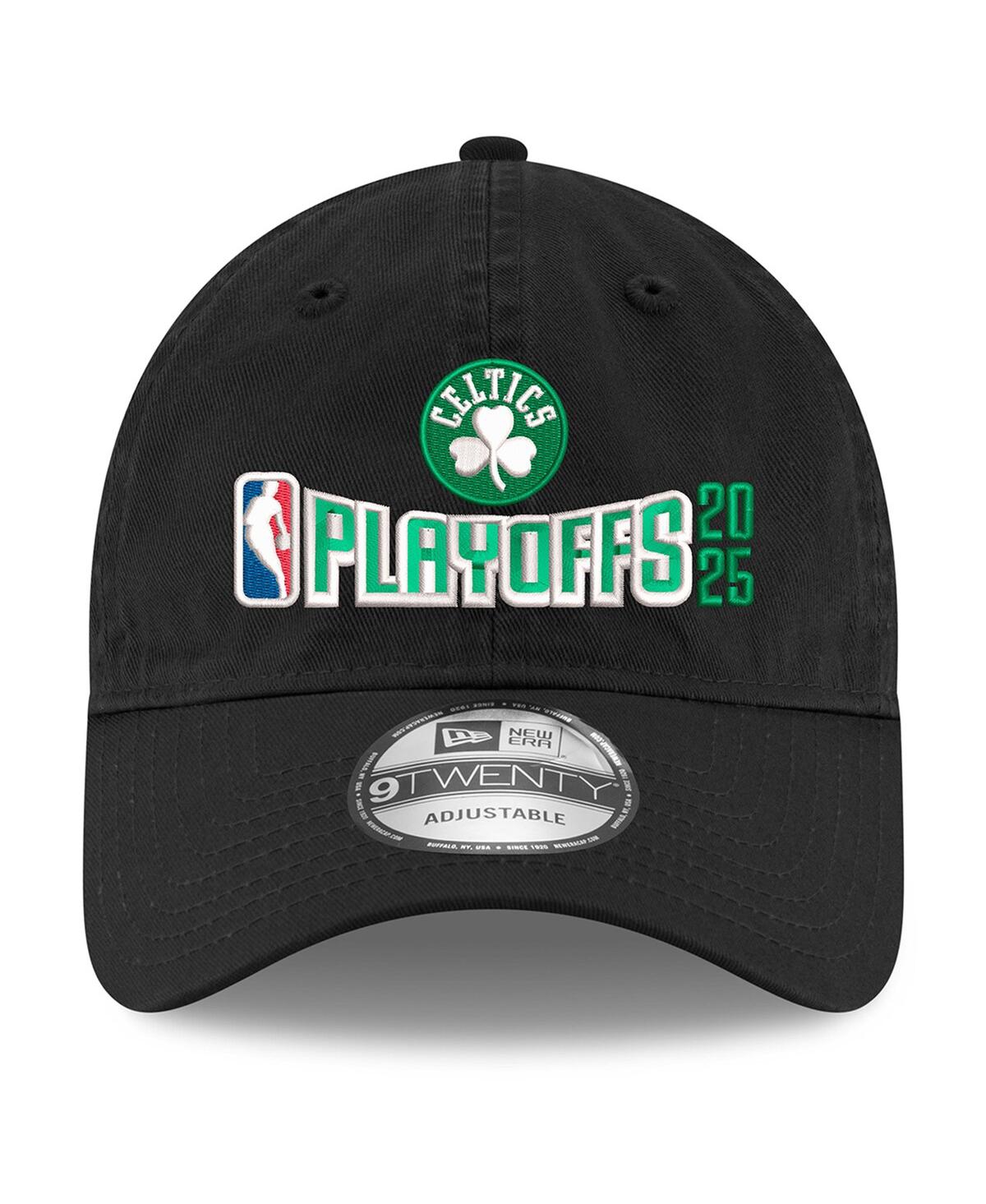 NEW ERA MEN'S BLACK BOSTON CELTICS 2025 NBA PLAYOFFS 9TWENTY ADJUSTABLE HAT 
