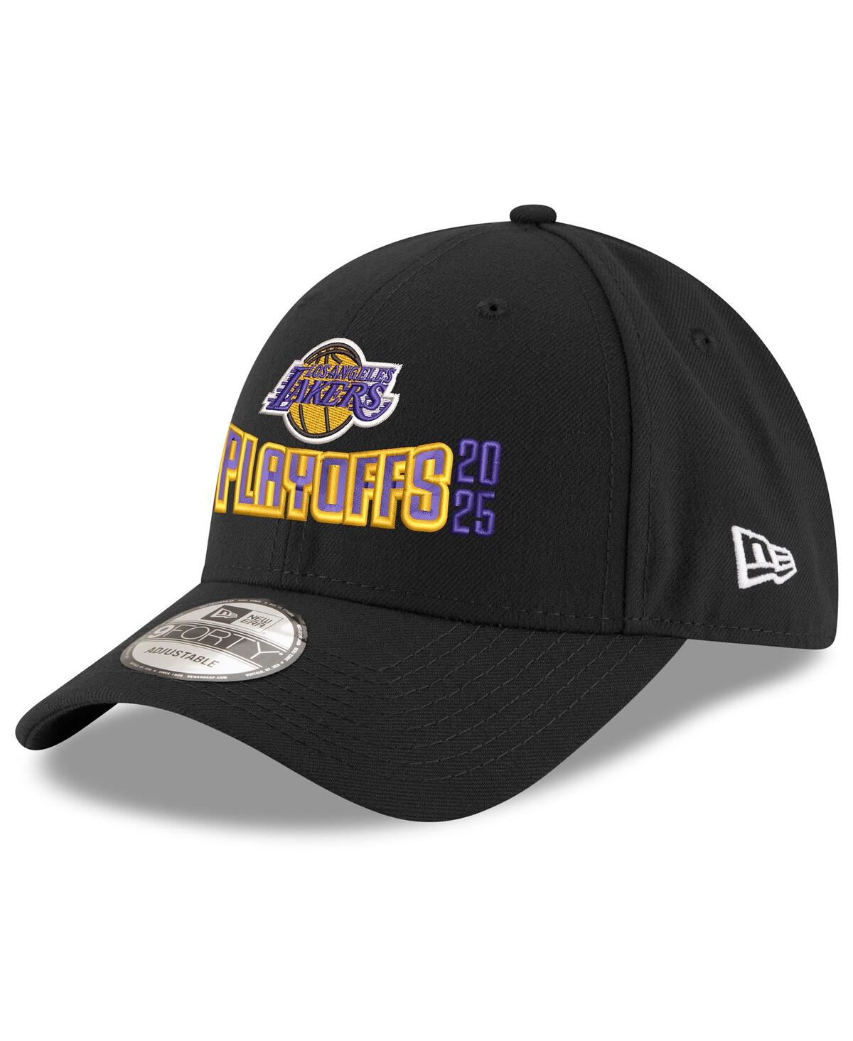 Shop New Era Men's Black Los Angeles Lakers 2025 Nba Playoffs 9forty Adjustable Hat