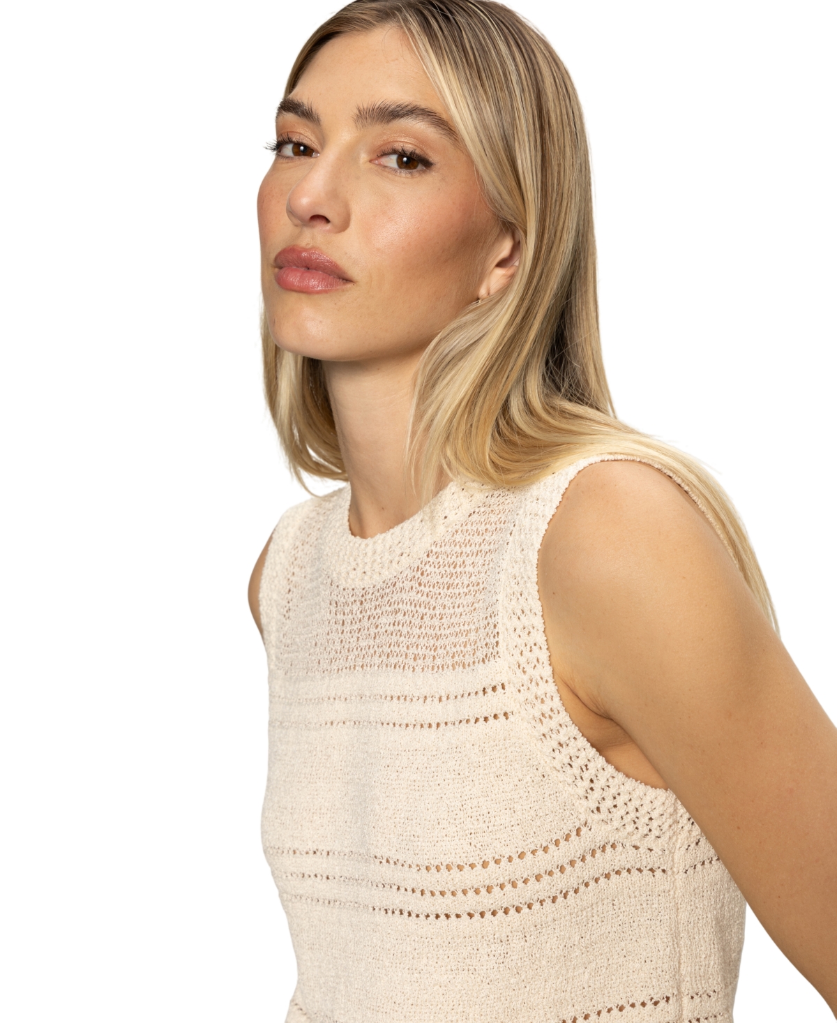 Sanctuary Waves Of Summer Stitched Sweater Tank Top