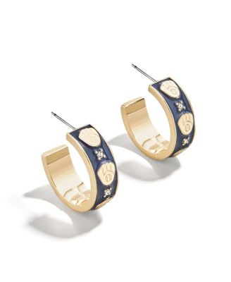 WEAR by Erin Andrews - BaubleBar Milwaukee Brewers Enamel Hoop Earrings