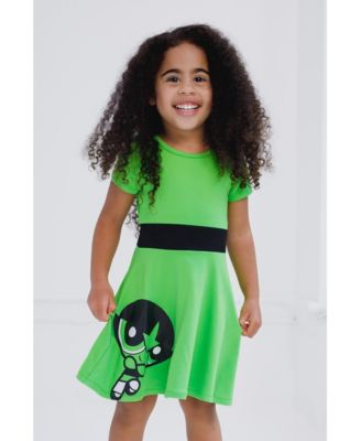 Toddler Girls Powerpuff Buttercup Cosplay Dress
