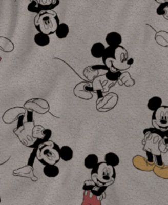 Baby Boys Mickey Mouse Fleece Hooded Coverall  