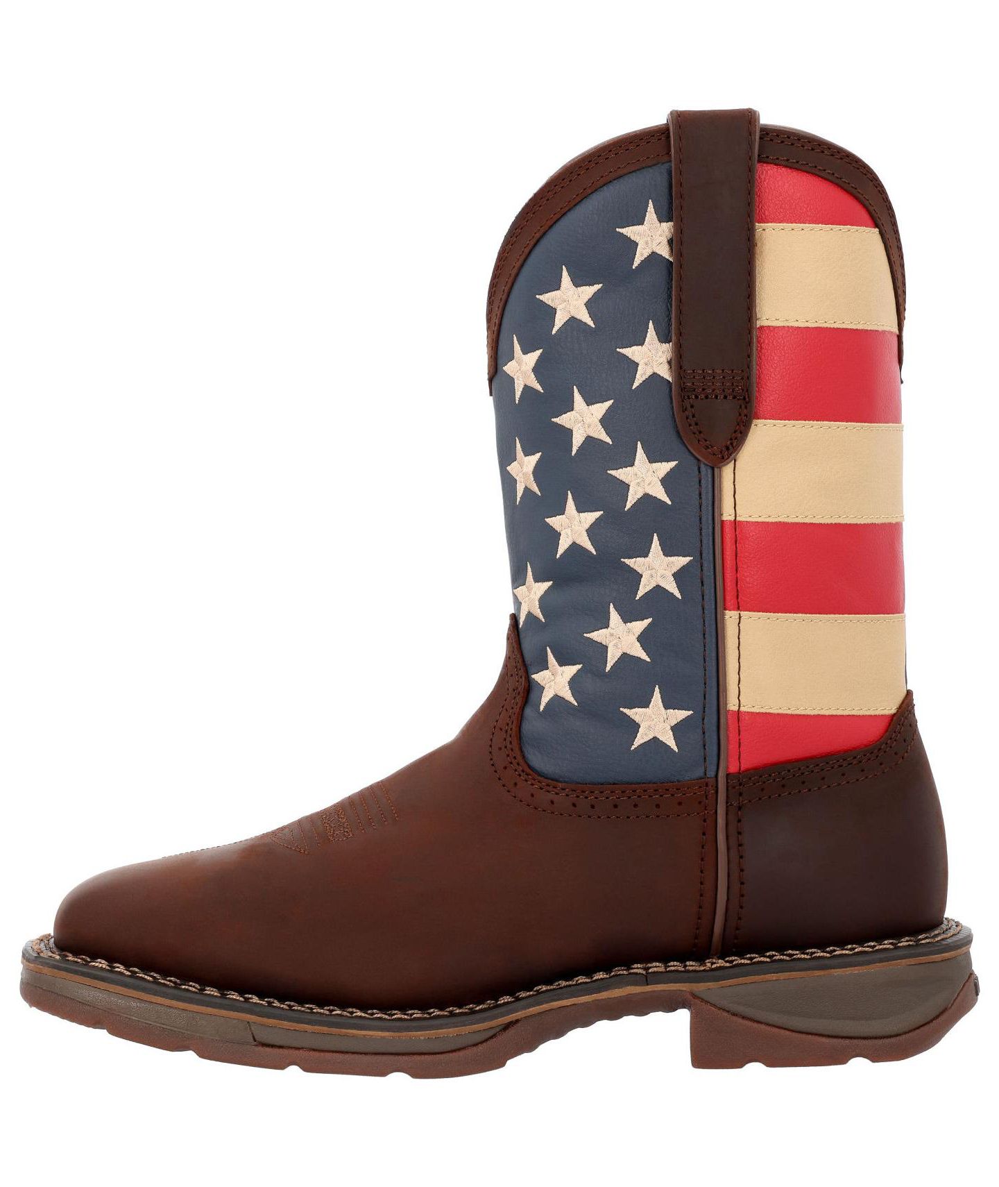 Мужские ботинки Durango Workin' Rebel Patriotic Steel Toe Work Boot, цвет: Коричневый — фото 3