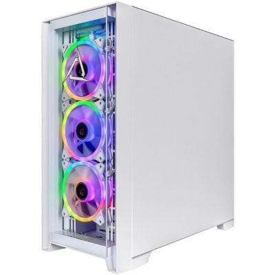 SET Liquid Cooled Gaming Desktop Computer, AMD Ryzen 9 9900X 4.4GHz, 32GB RAM, 2TB SSD, AMD Radeon RX 9070 XT 16GB, Windows 11 Home, White
