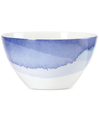 Lenox Indigo Watercolor Stripe Porcelain All-Purpose Bowl, Created