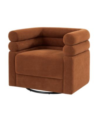 Single Piece  Fabric Donat Modern Swivel Barrel Swivel Chair