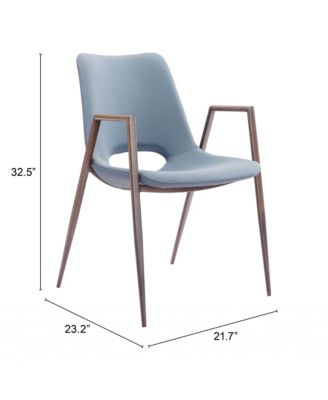 Set of Two Upholstered Faux Leather Open Back Dining Arm Chairs