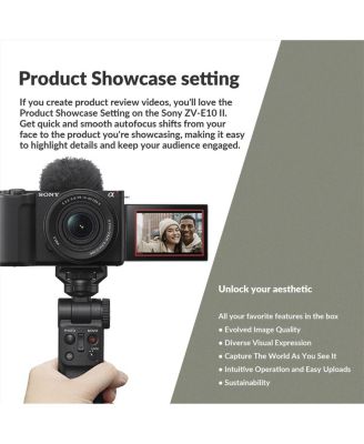 Alpha ZV-E10 II Mirrorless Camera Bundle with 64GB Memory Card, Shoulder Bag