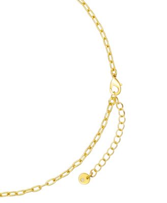 Cubic Zirconia Tennis Paperclip Oval Carabiner Layered Necklace Set