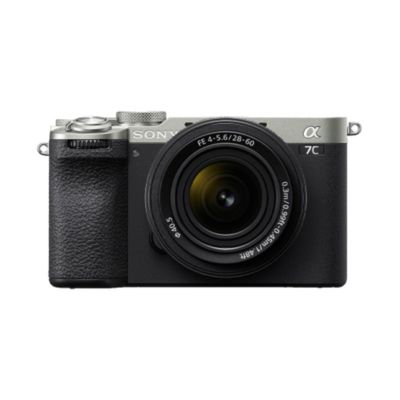 Alpha a7C II Mirrorless Camera with FE 28-60mm f/4-5.6 Lens, Silver, Bundle with 2x NP-FZ100 Battery, 128GB Memory Card and Shotgun Microphone