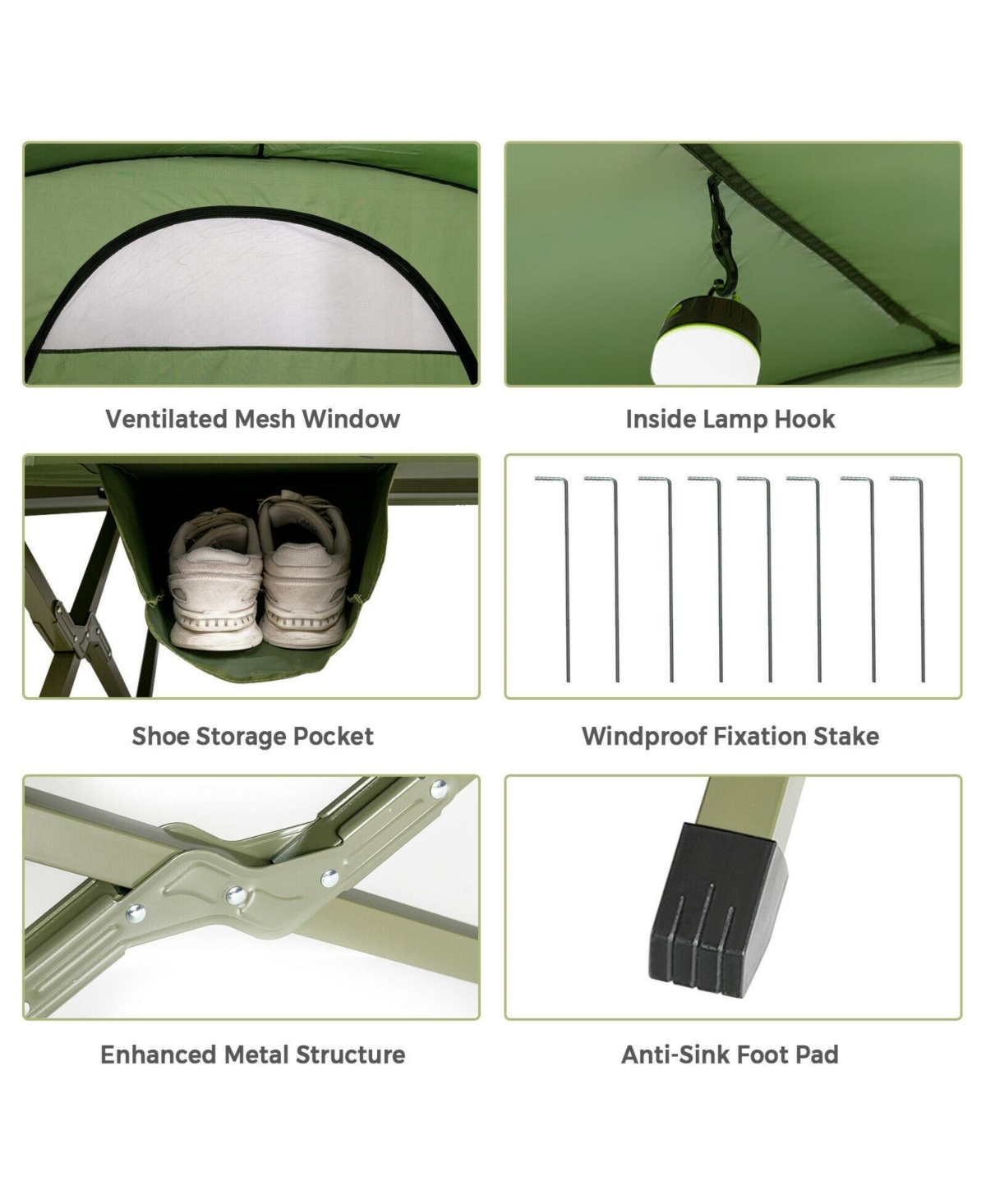 2-Person Outdoor Camping Tent with External Cover