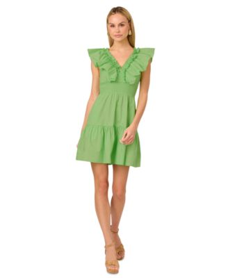 Adrianna - Women's Ruffled Cotton Fit & Flare Dress