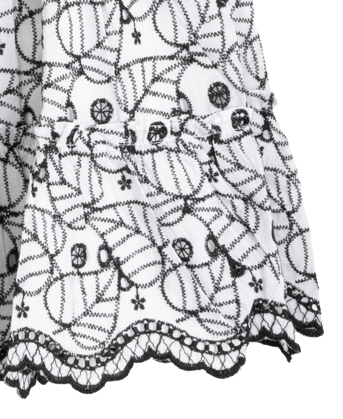 Rare Editions Toddler And Little Girls Enlarged Leaf Eyelet Dress
