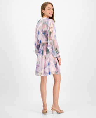 Women's Printed Blouson Dress