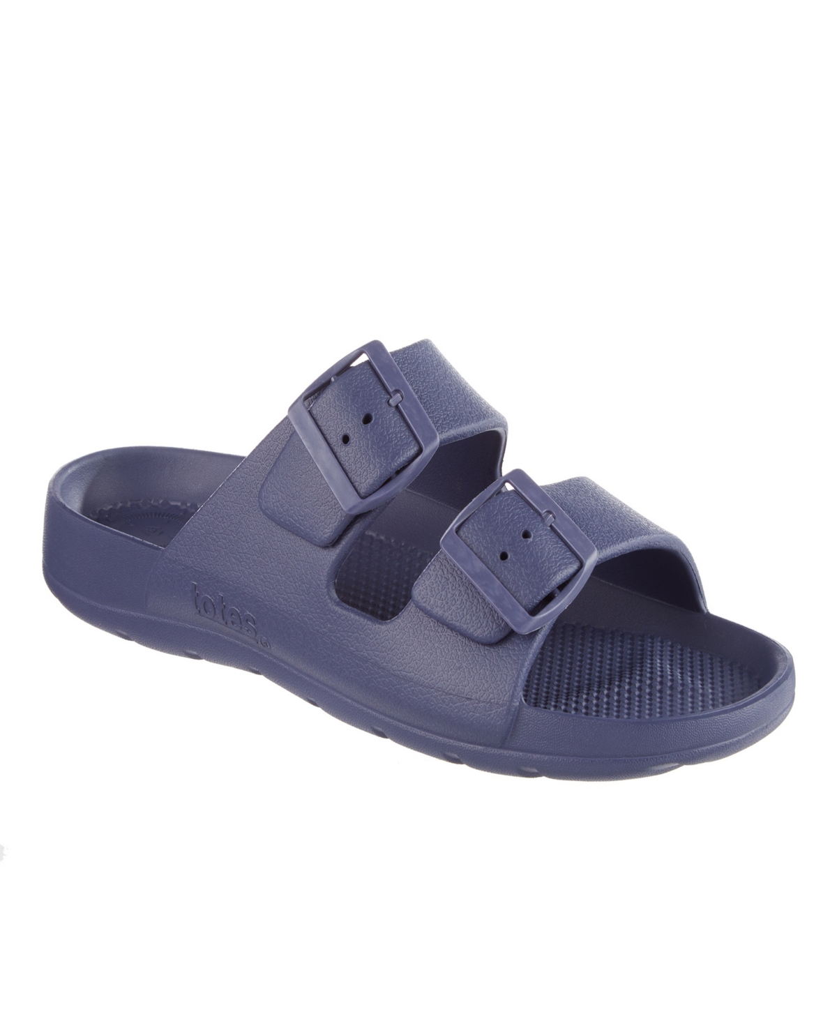 Men's Double Buckle Adjustable Slides - Navy blue