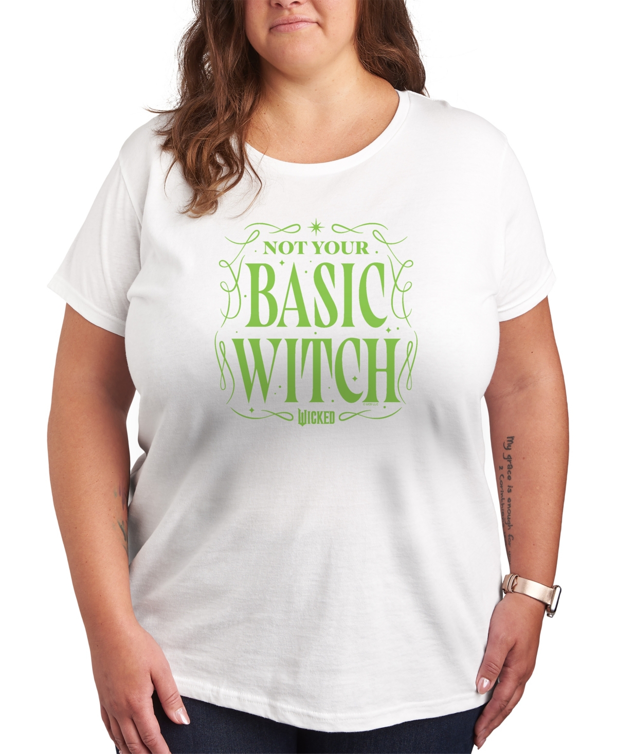 Hybrid Apparel Plus Size Wicked Not Your Basic Witch Graphic T-shirt