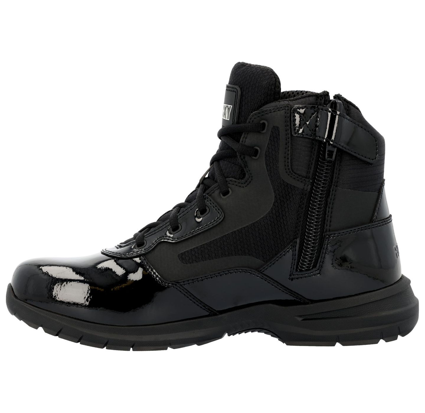 Мужские служебные ботинки Rocky Cadet 6" на боковой молнии, Black, цвет: Чёрный — фото 9