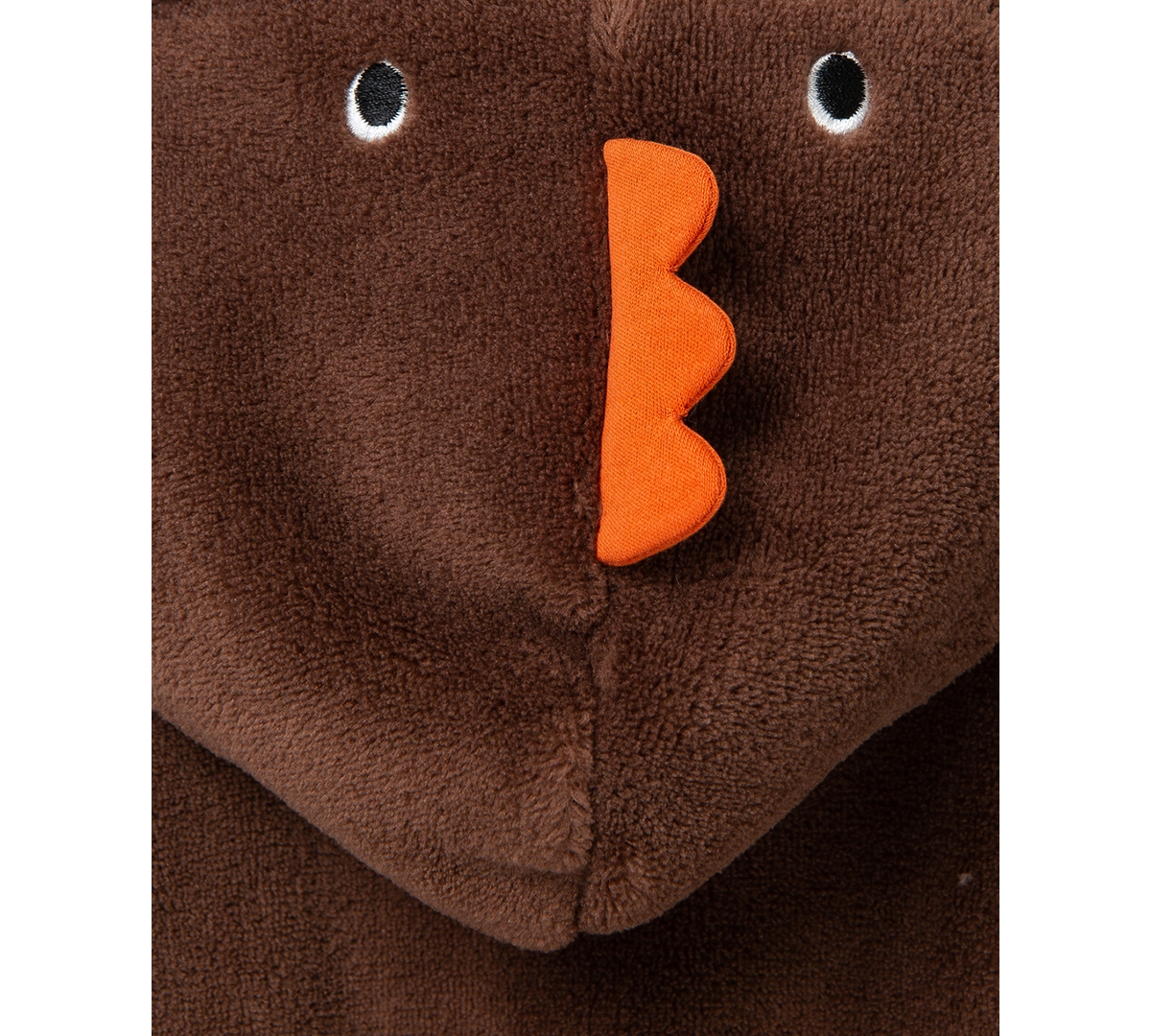 Little Me Baby Turkey Minky Fleece Footed Coverall In Brown
