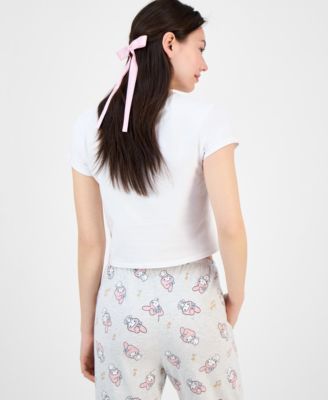 Junior's My Melody Crewneck T-Shirt