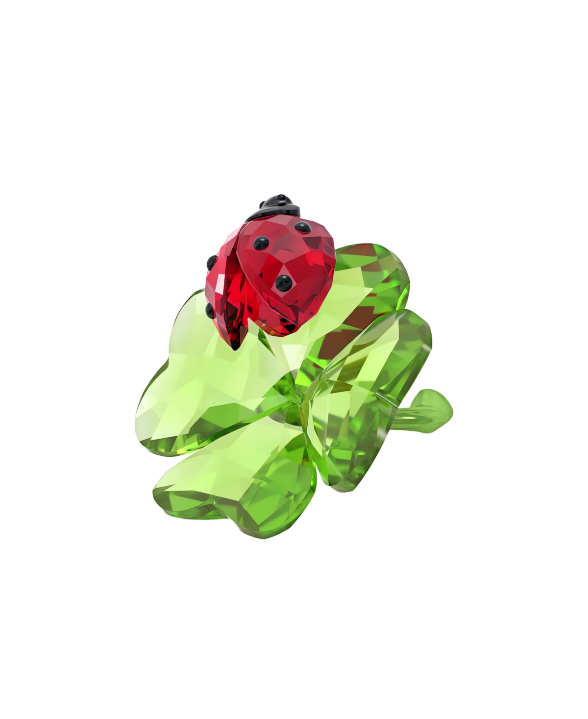 SWAROVSKI IDYLLIA LADYBUG AND CLOVER FIGURINE 