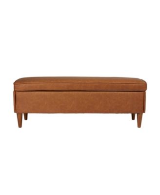 CREATIVE CO-OP 19" Solid Wood Atley Upholstered Modern Bench
