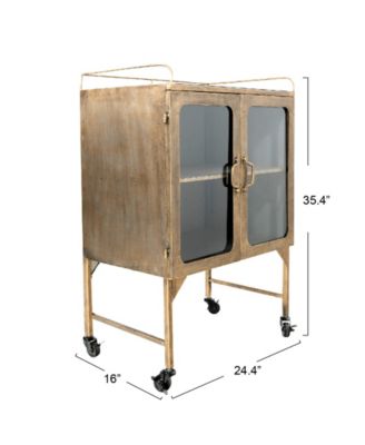 16.1" Metal Vintage Bar Cabinet