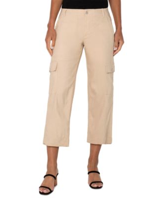 Liverpool Los Angeles Women's Utility Cropped Cargo Pants - Macy's
