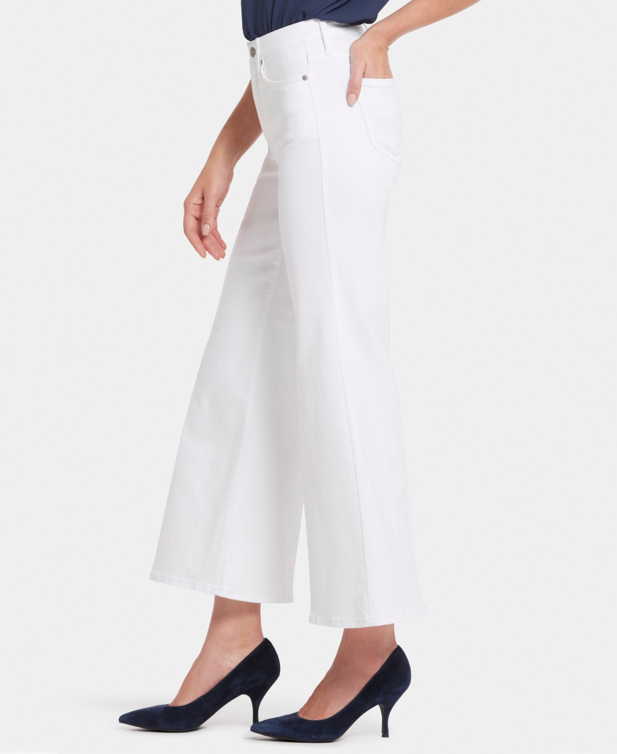 Nydj Mia Optic White Palazzo Jean In White