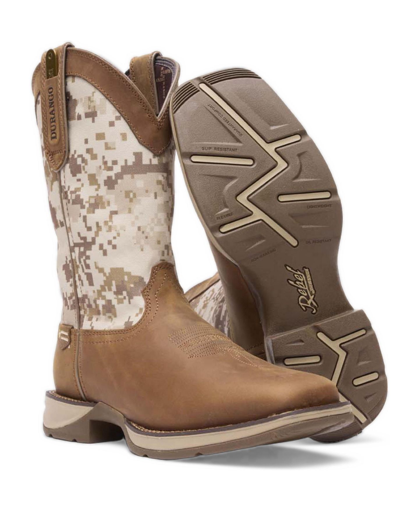 Мужские ботинки Durango Rebel by Desert Camo Pull-on Western, цвет: Коричневый / Камуфляж — фото 3