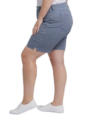 Plus Size Ella Denim Shorts with Side Slits