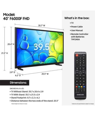 40" Class 4K FHD LCD Smart TV - UN40F6000FFXZA