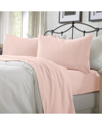 Linery & Co. Heathered Melange Cotton Jersey Knit Sheet Set