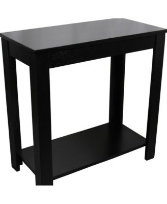 End Table with Shelf for Living Room or Bedroom Storage and Display
