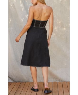 Women's Lesli Contrast Stitch Tube Midi Dress