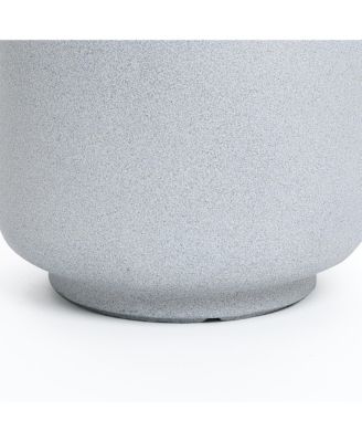 Minimalistic Modern Gray 23-Inch Tall Round MgO Planter