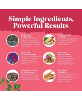 Hormone Balance Gummies for Women | PMS Gummies and Cycle Support Supplements | Vitamin B6, Raspberry Flavor | 60ct