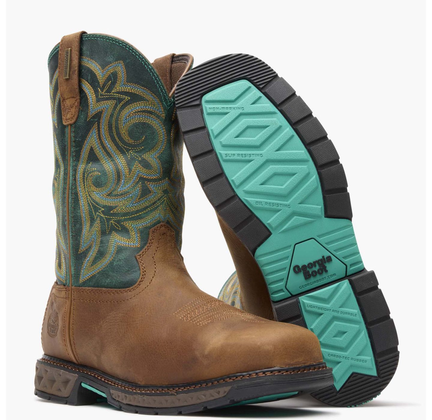 Женские ботинки GEORGIA BOOT Carbo-Tec LT Steel Toe Waterproof Pull-On, цвет: Коричневый — фото 3
