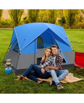 3 Person Outdoor Camping Tent with Removable Floor Mat for Camping Hiking Traveling