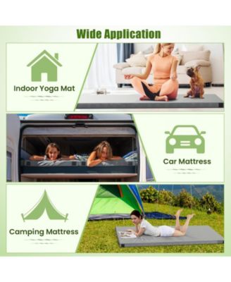 Foldable Camping Mattress with High density foam Cushion and Anti-slip Bottom