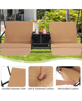 Porch Swing Chair with Adjustable Canopy