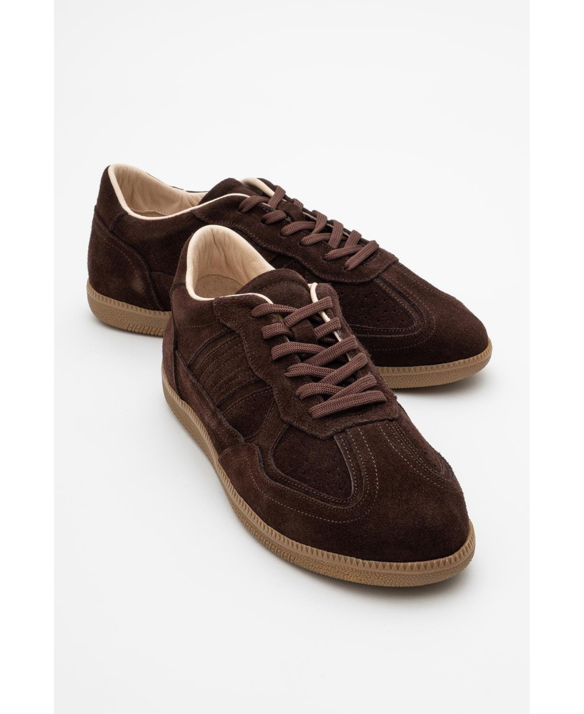 Shiva Suede Leather Sneakers (Women) - Beige suede leather
