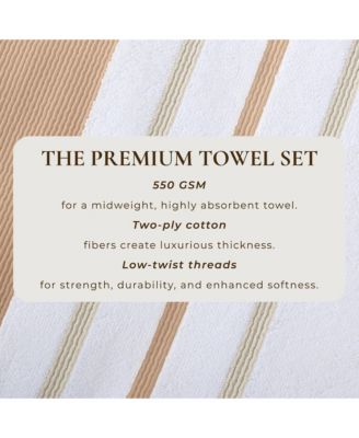 Luxurious Cotton Decorative Hand Towel Set, 4-Piece