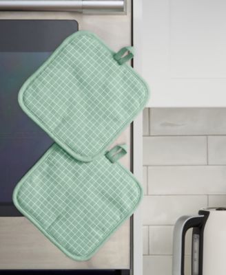 Gourmet Series Gridlines Pot Holder Set, Pack of 2