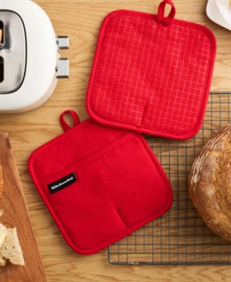 Gourmet Series Gridlines Pot Holder Set, Pack of 2