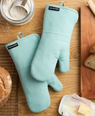 Gourmet Series Gridlines Oven Mitts Set, Pack of 2